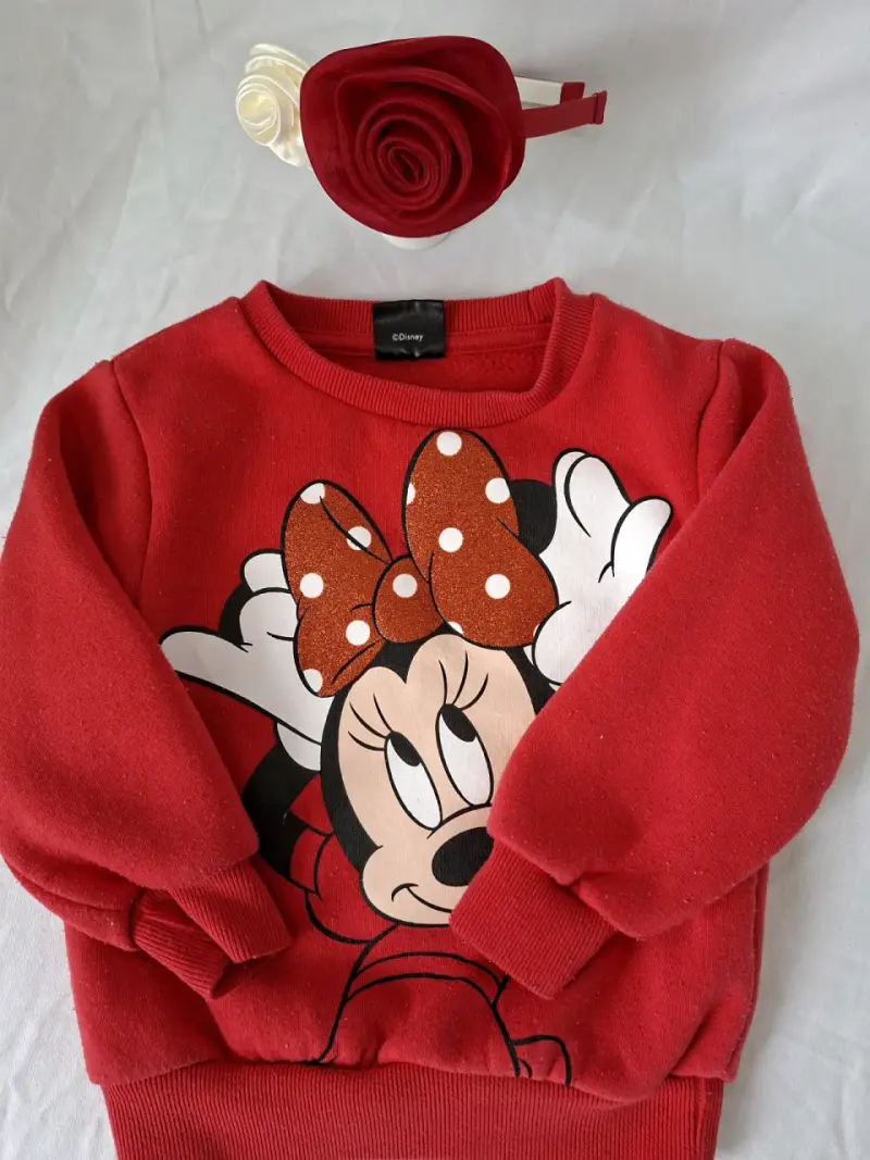 Polerón Minnie Mouse rojo
