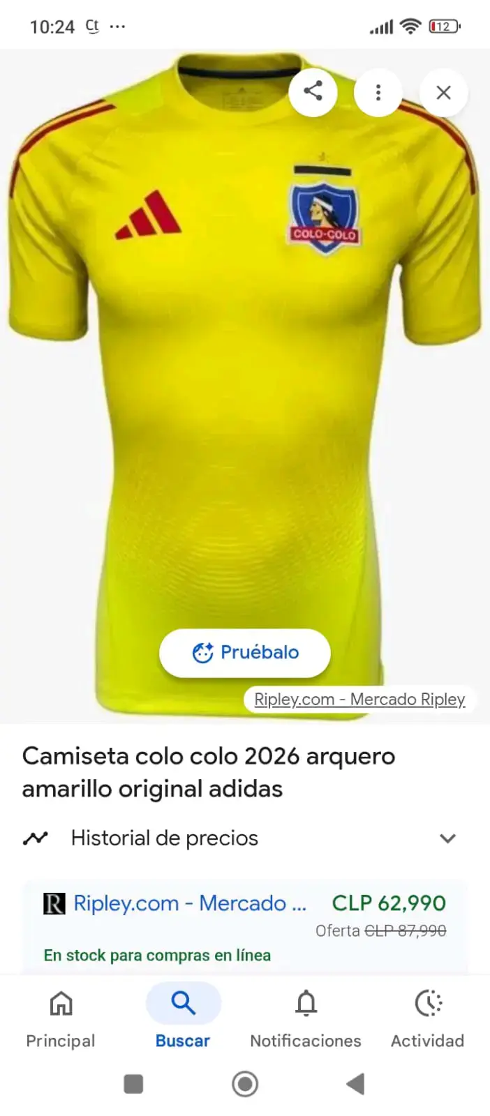 Camiseta amarilla Colo-Colo XL - 3