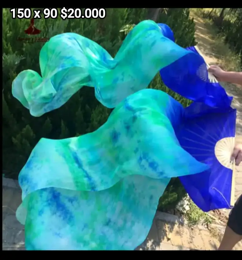 Pañuelos de baile colores verde y azul