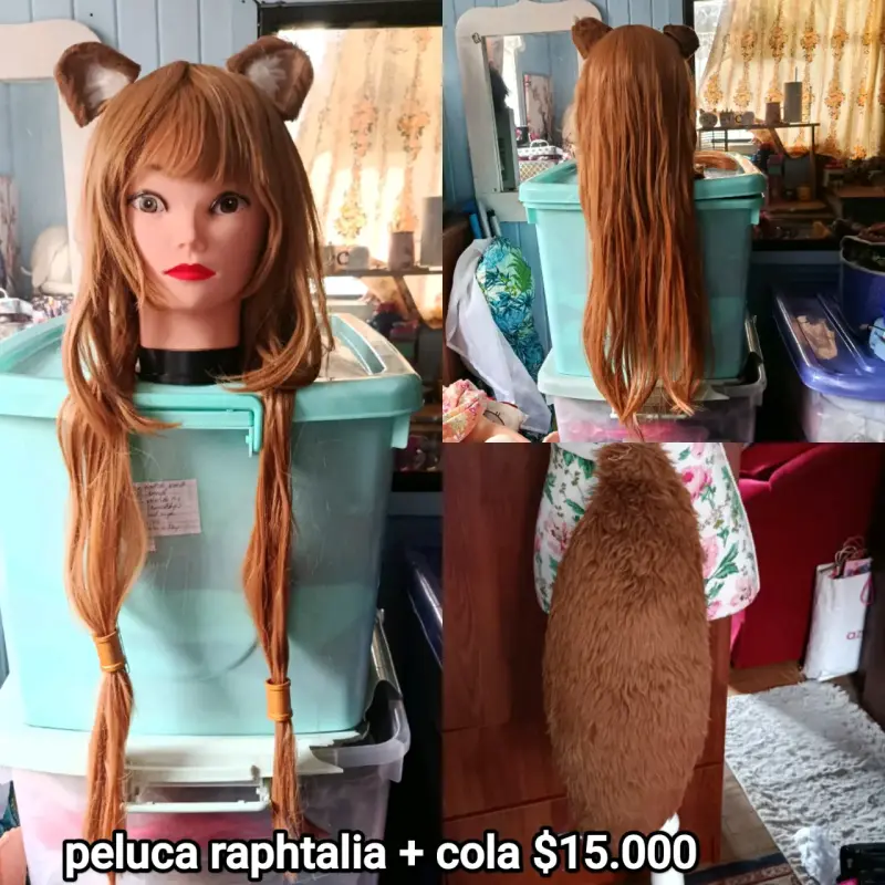 Peluca Raphtalia con cola - 1