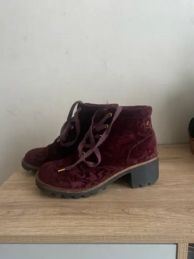 Botines burdeos hush puppies - miniatura 1