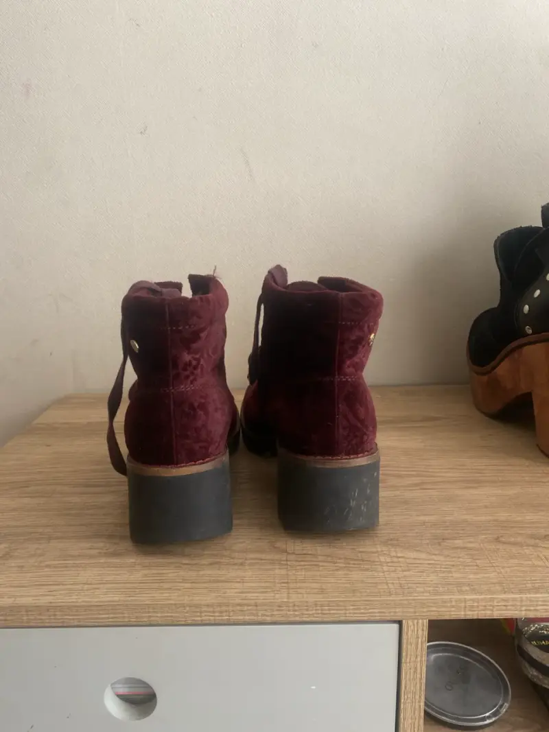 Botines burdeos hush puppies - 4