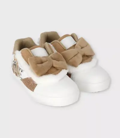 Zapatillas blancas con brillo talla 20 - miniatura 2
