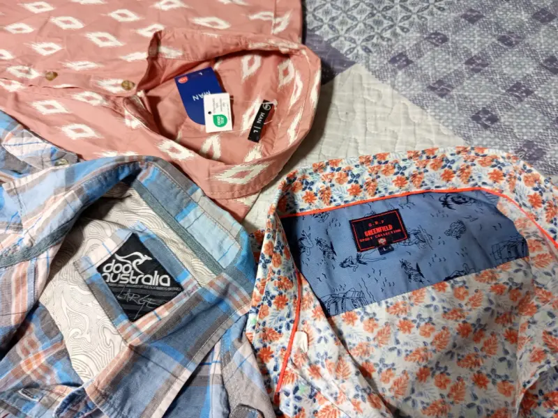 👕 Pack 3 camisas hombre estilo casual, talla L - 1