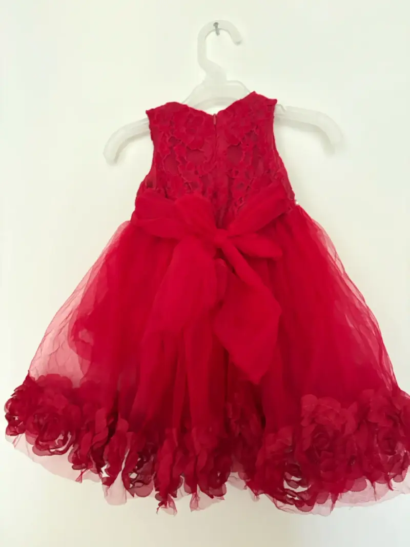 Vestido infantil rojo elegante LIMONADA 12 meses - 2