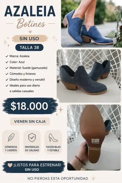 Botines Azaleia Azul Sin Uso - miniatura 1