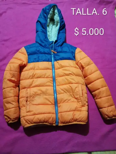 Chaqueta de niño azul y naranja - miniatura 1