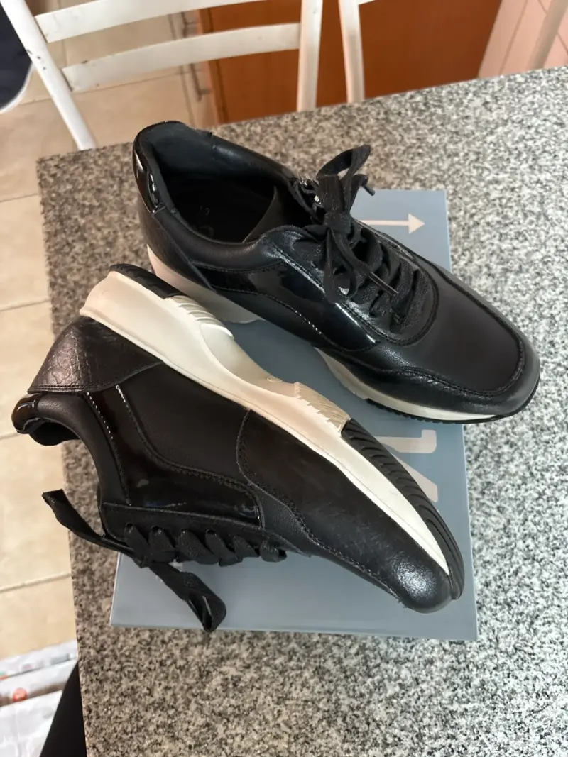 Zapatillas negras con cierre, talla 38, mujer, cue - 2