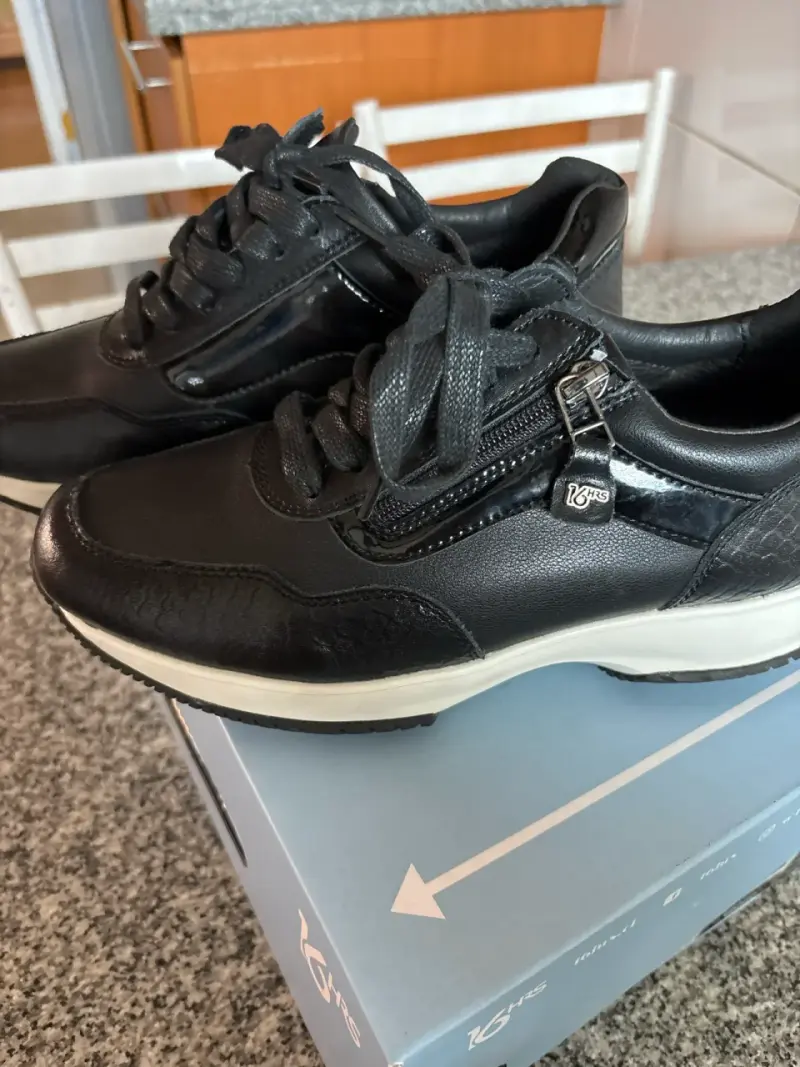 Zapatillas negras con cierre, talla 38, mujer, cue - 3