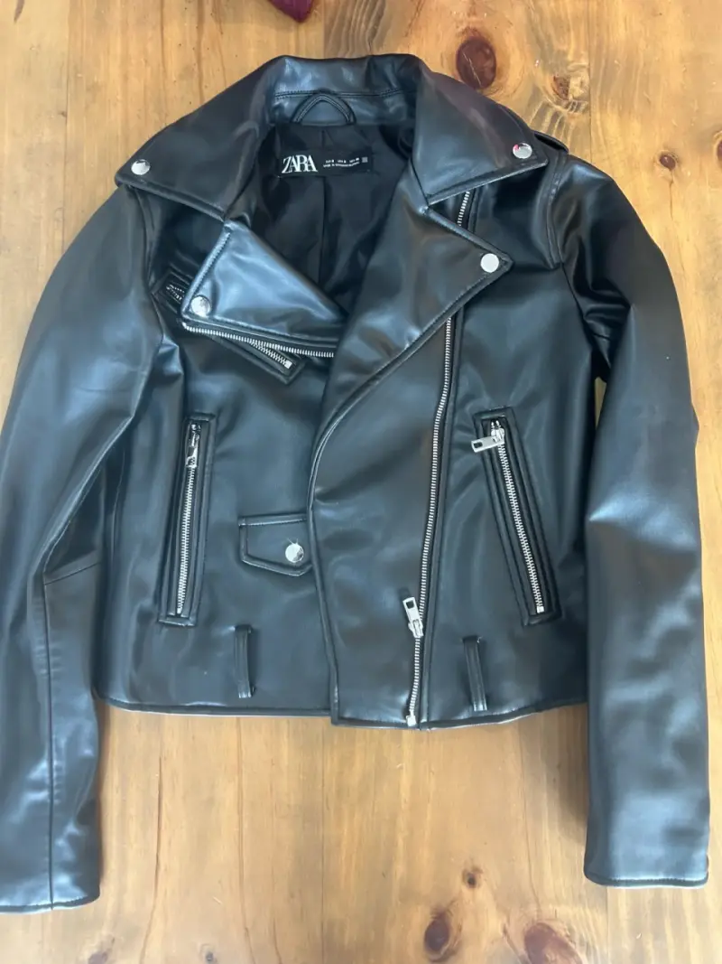 Chaqueta de cuero negra Zara talla s - 1