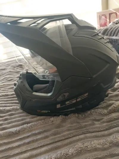 Casco de motocross negro - miniatura 2