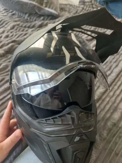 Casco de motocross negro - miniatura 6