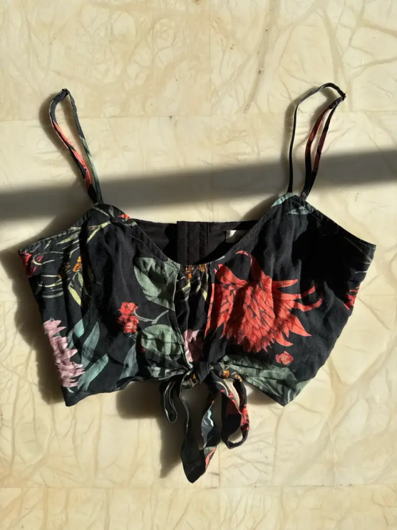 Top tirantes con estampado flores - 1