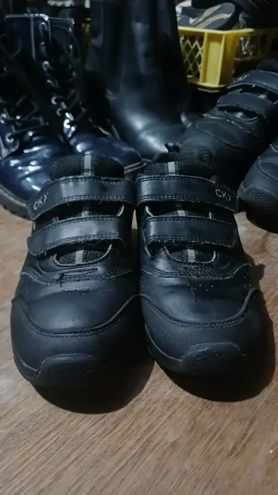 Zapatos colegio negros con velcro CK3 - miniatura 3