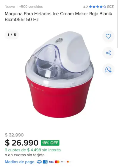 Máquina para hacer helado - miniatura 4