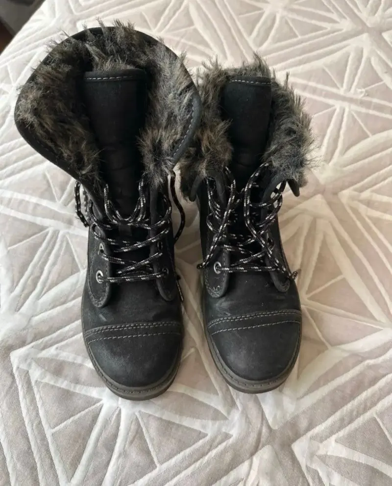 Botines de cuero negro con forro - 2