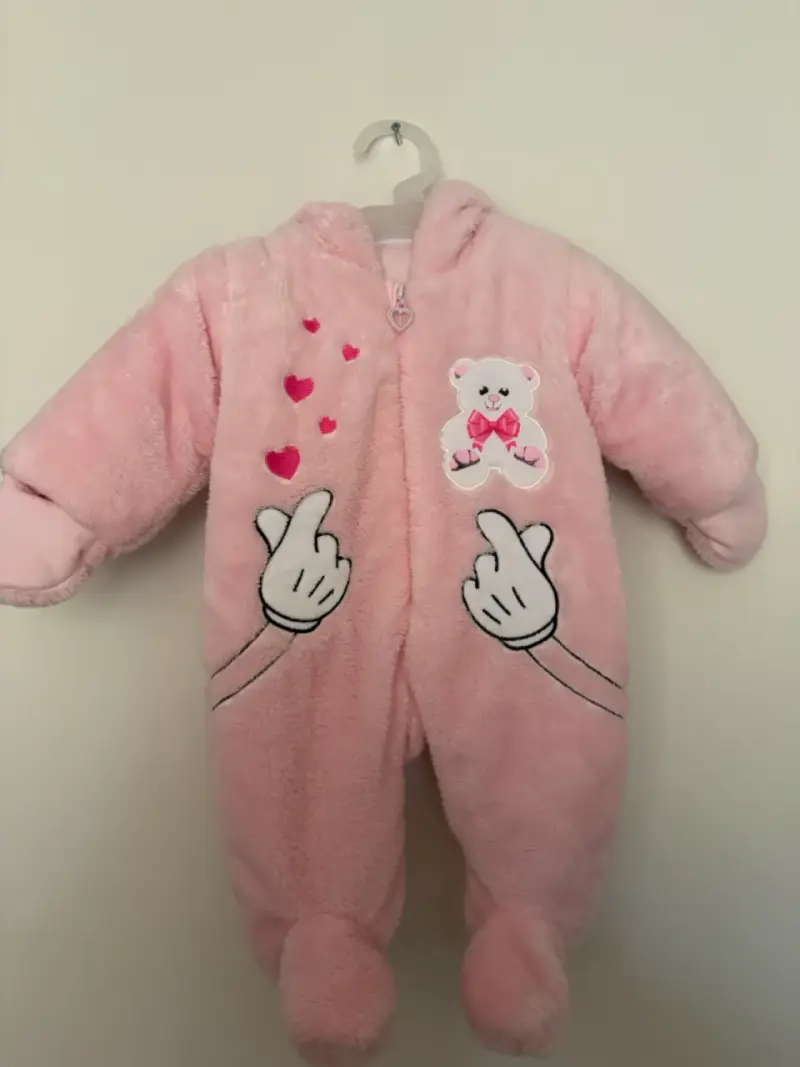 Pijama enterizo bebé rosa osito - 1