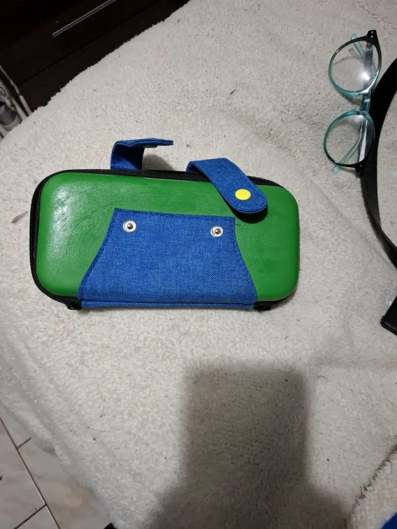 Estuche protector nintendo switch verde azul - 2