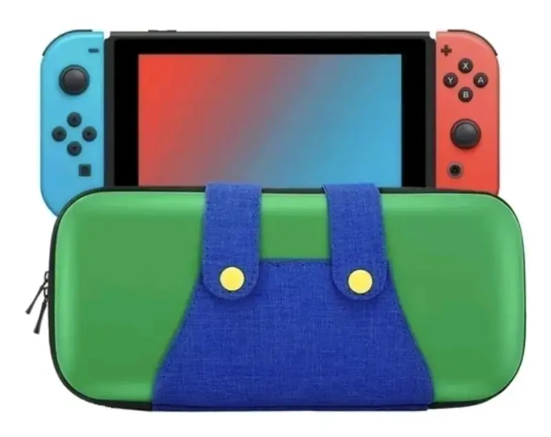 Estuche protector nintendo switch verde azul - 5