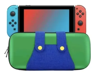 Estuche protector nintendo switch verde azul - miniatura 5