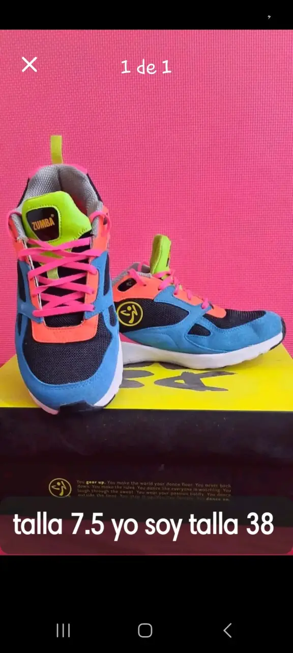 Zapatillas deportivas Zumba coloridas - 1