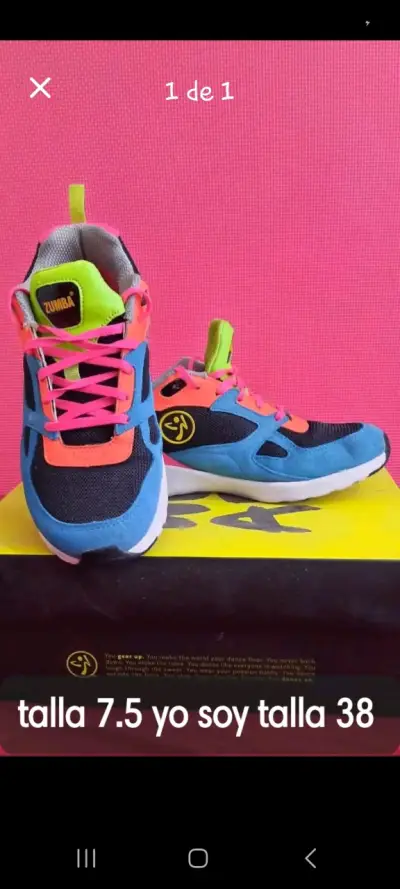 Zapatillas deportivas Zumba coloridas - miniatura 1