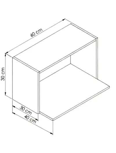 Repisero Mural para Microondas blanco de cocina - miniatura 2