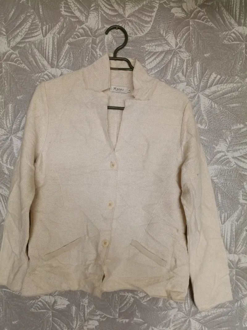 Chaqueta beige de lana - 1