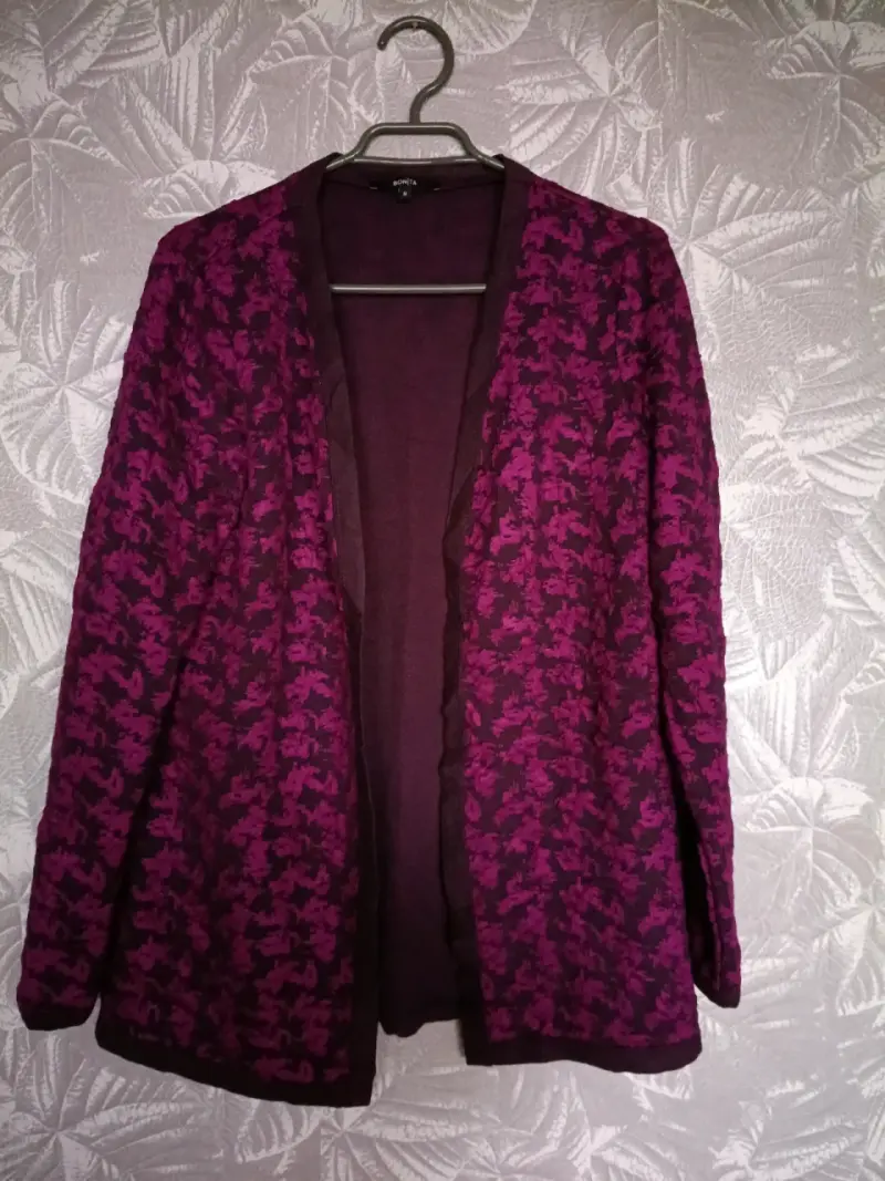 Cárdigan morado estampado - 1