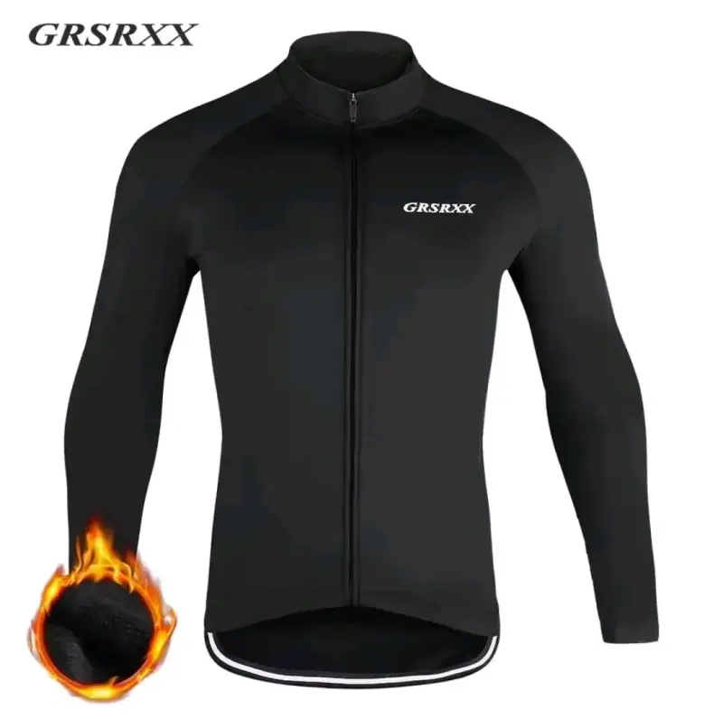 Chaqueta térmica ciclismo negra - 1