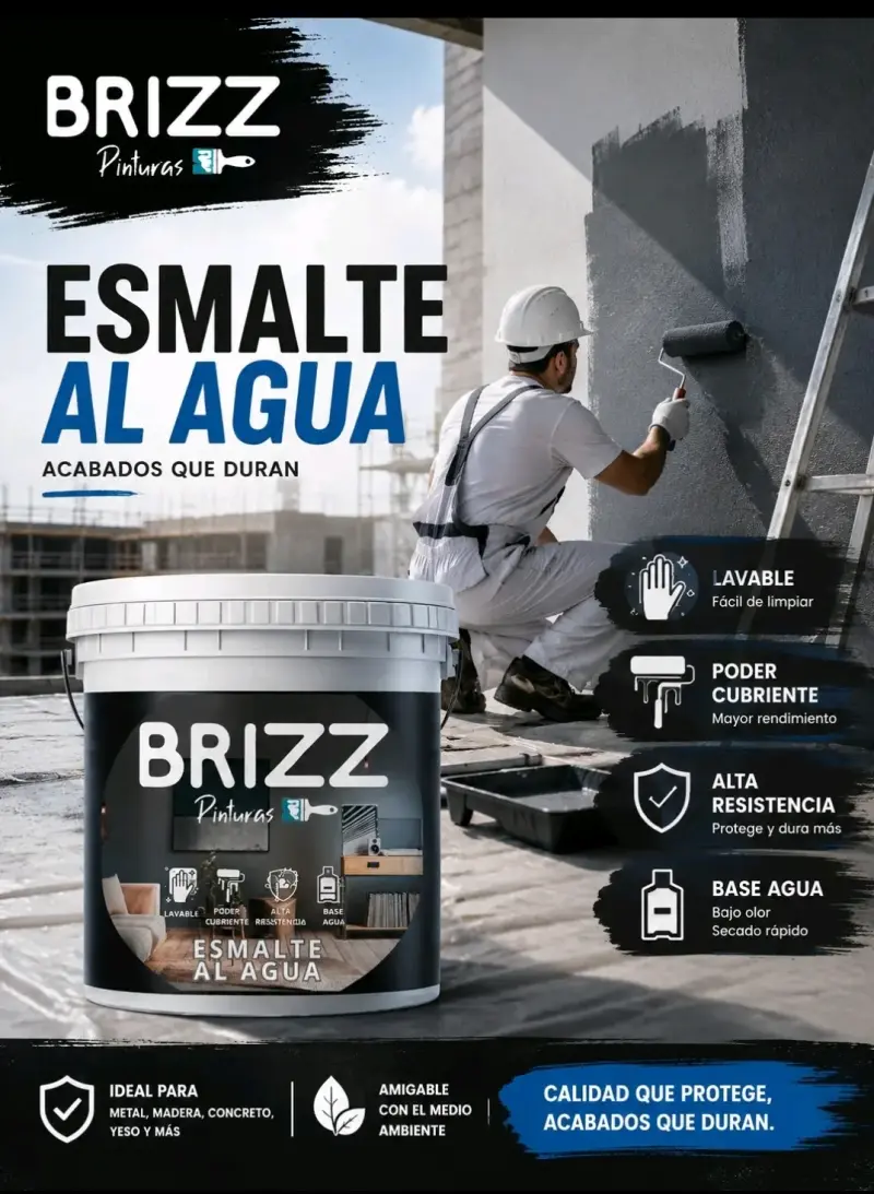Pintura esmalte al agua BLANCO 3.8L Galón