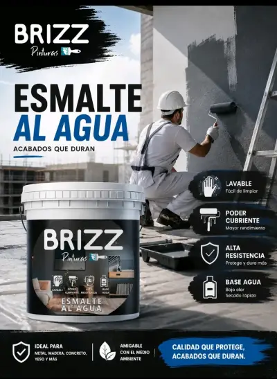 Pintura esmalte al agua BLANCO 3.8L Galón - miniatura 1