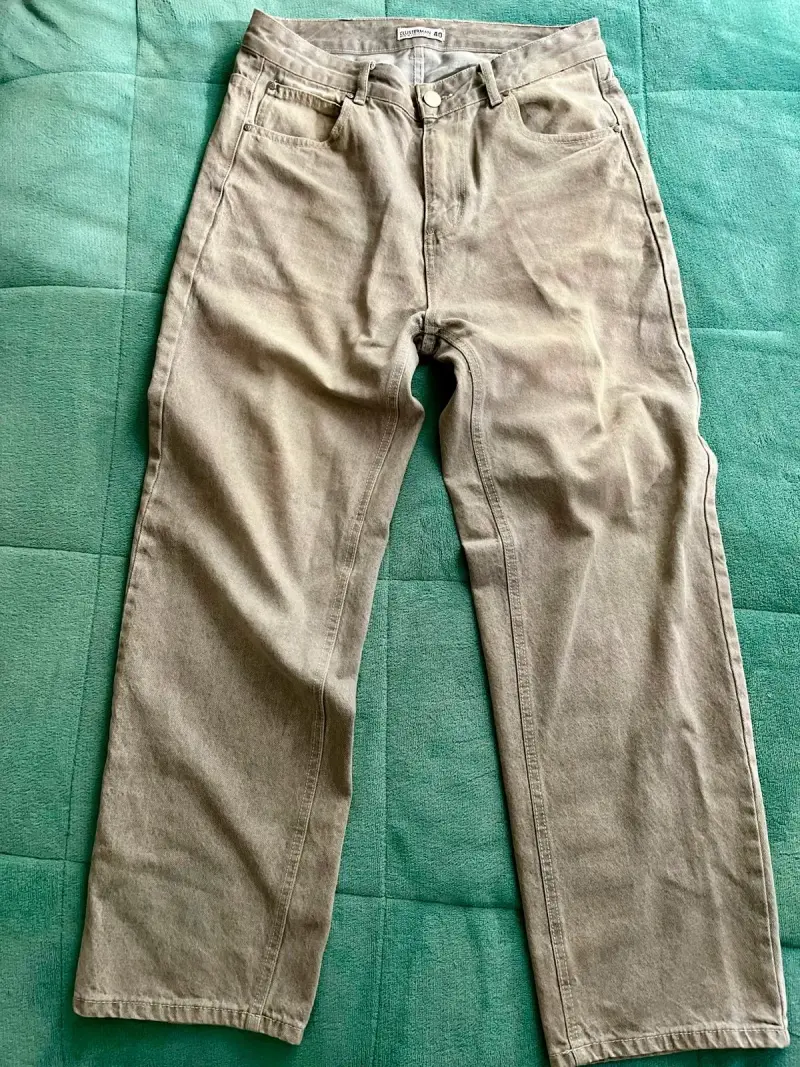 Pantalón Baggy Gris Talla 40 en Muy Buen Estado - 1