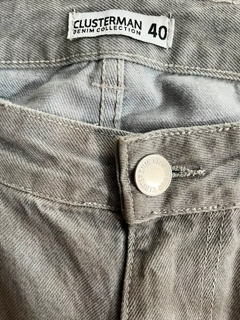 Pantalón Baggy Gris Talla 40 en Muy Buen Estado - 3