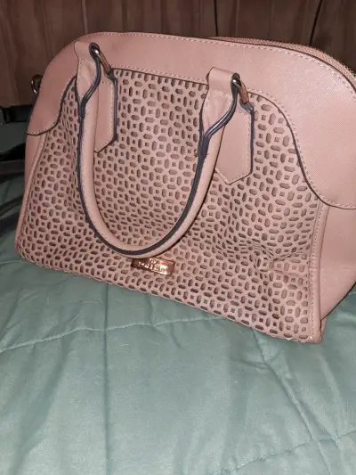 Bolso tote marrón calado - miniatura 1