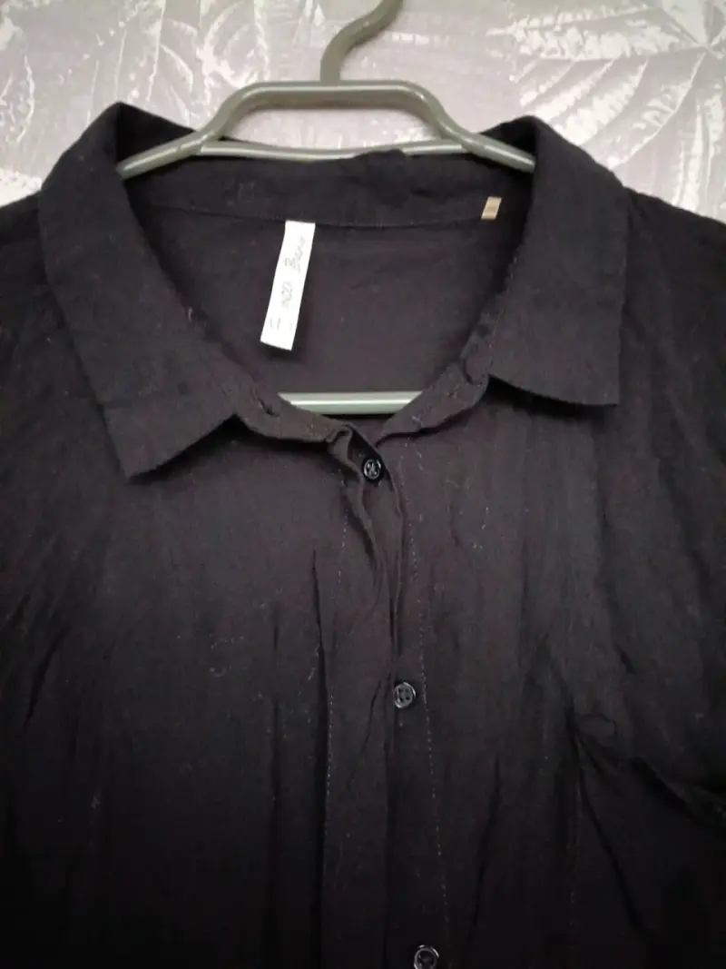Camisa negra manga larga - 3