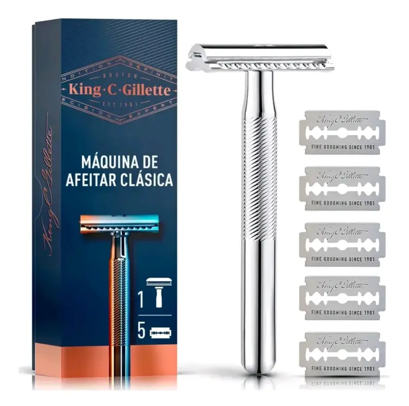 Máquina de afeitar clásica King C Gillette - 1