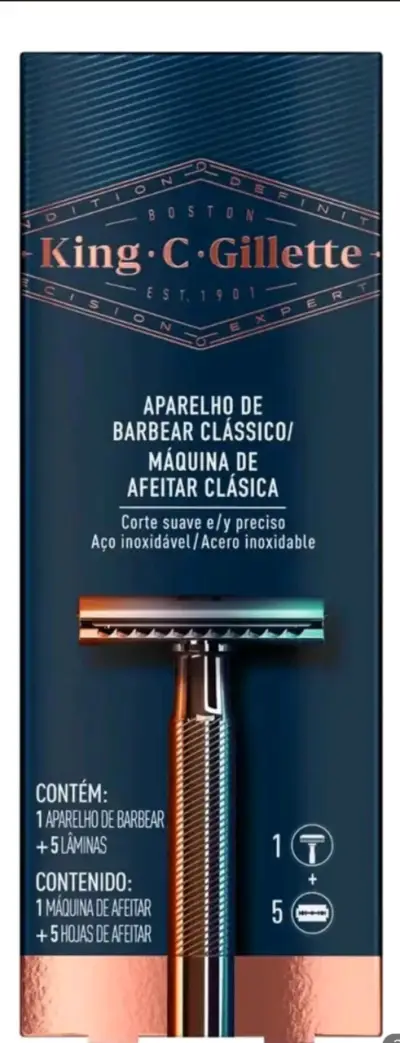 Máquina de afeitar clásica King C Gillette - miniatura 2