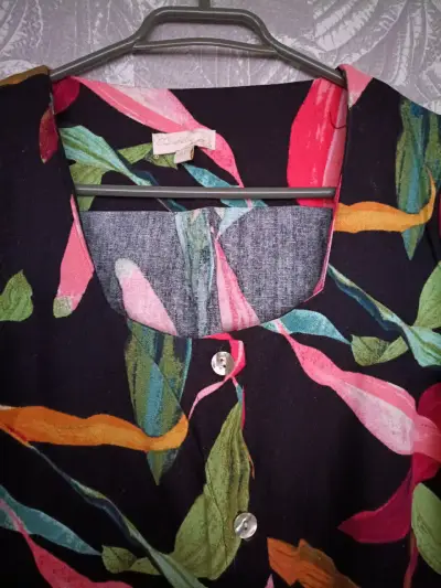 Blusa estampada tropical mujer - miniatura 4