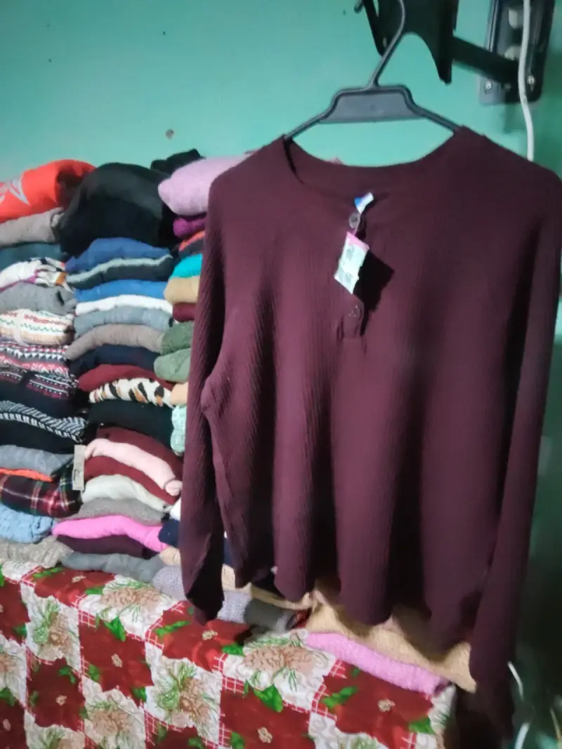 Polera morada manga larga