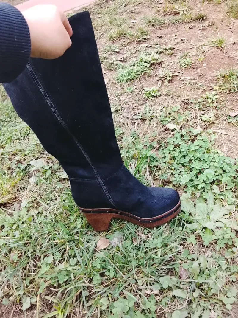 Botines negros de cuero sintético - 3