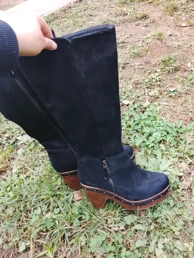 Botines negros de cuero sintético - miniatura 4