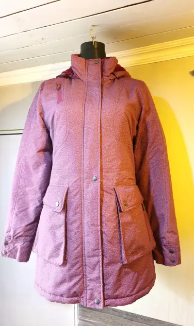 Parka morada mujer con capucha - miniatura 1