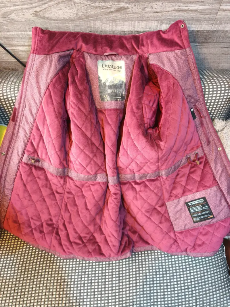 Parka morada mujer con capucha - 2