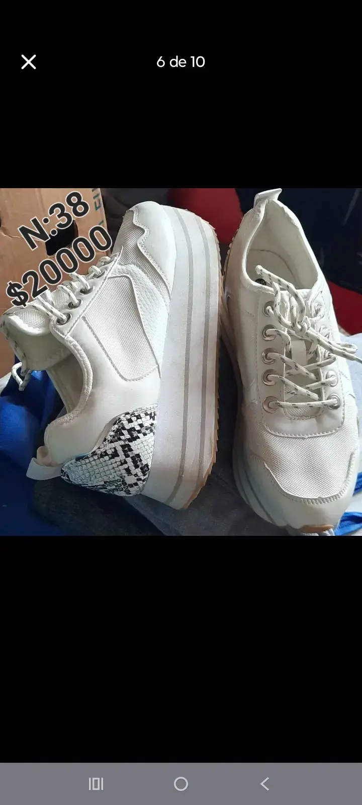 Zapatillas blancas con plataforma