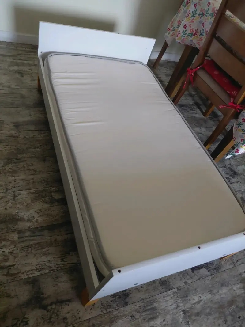 Cuna transición blanca de madera - 3