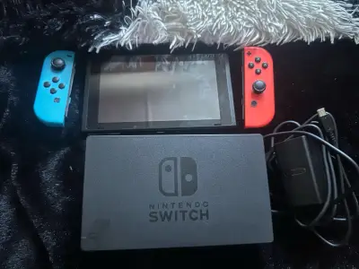 Nintendo Switch V1 Neon + Dock + MicroSD 128G - miniatura 1