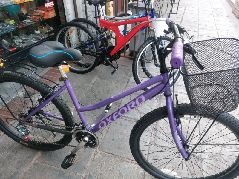 Bicicleta Oxford morada con canasto - 1