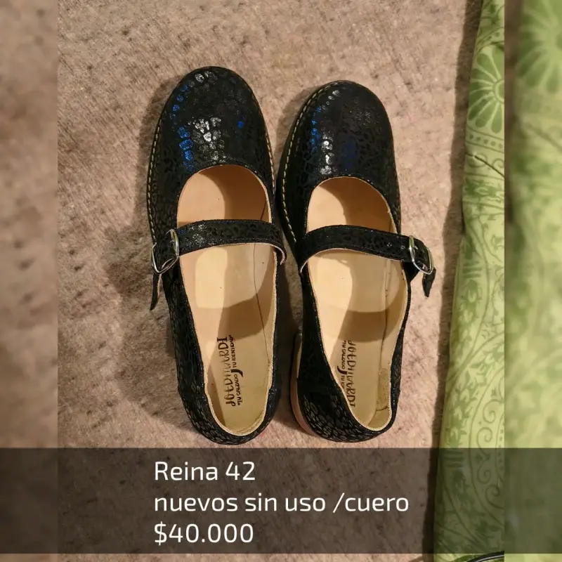 Zapatos negros de cuero talla 42 - 1