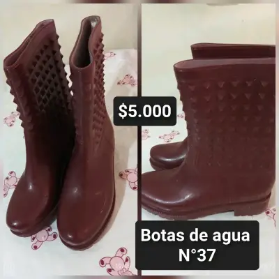 Botas de agua marrones N°37 - miniatura 1